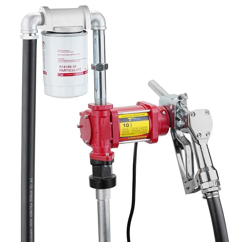 नोजलसह 12V इंधन गॅसोलीन ट्रान्सफर पंप किट