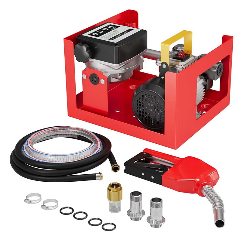 काउंटर आणि स्वयंचलित नोजलसह इलेक्ट्रिक डिझेल इंधन हस्तांतरण पंप